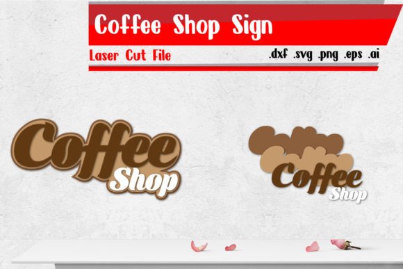 Download Coffee Shop Sign - Laser Cut Files - Cut files Collection