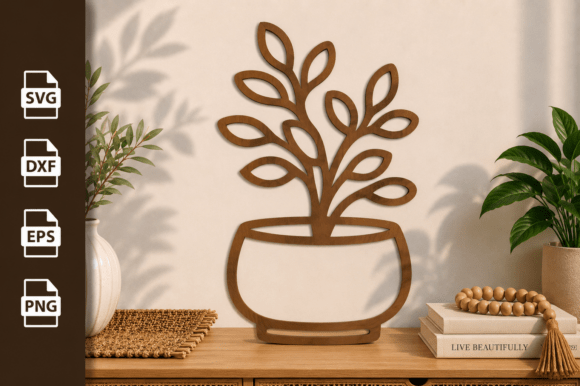 Download Plant Pot Tree Laser Cut Files Svg - Cut files Collection