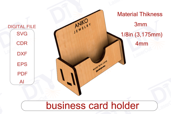 Download Business Card Holder Laser Cut Files SVG - Cut files Collection
