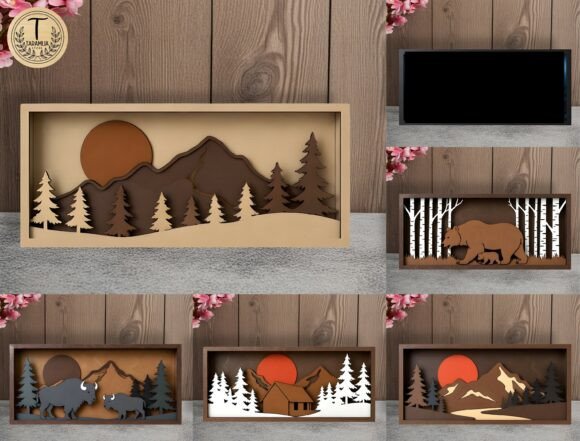 Download 3D Landscape Laser Cut Files Svg Bundle - Cut files Collection