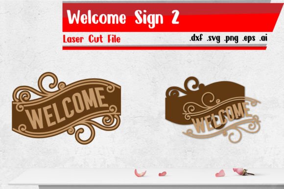 Download Welcome Sign 2 - Laser Cut Files - Cut files Collection