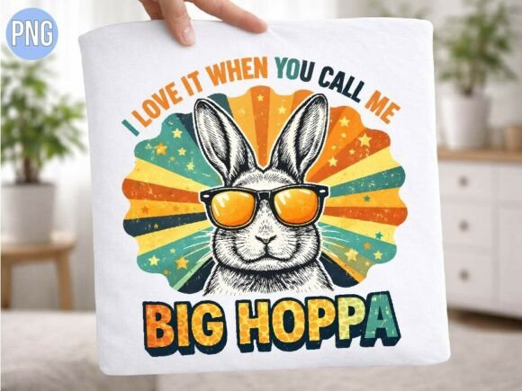 Download Vintage Big Hoppa Easter Bunny PNG Shirt - Premium Resources