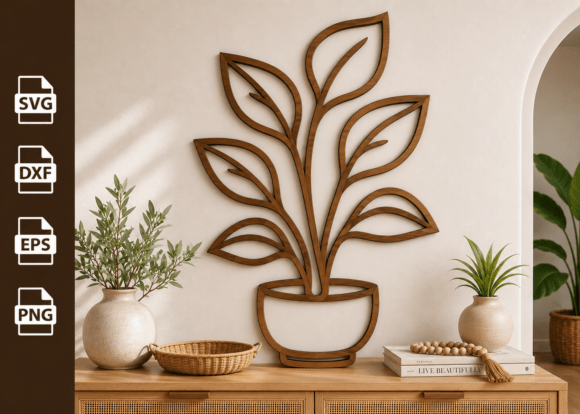 Download Potted Plant Tree Laser Cut Files Svg - Cut files Collection